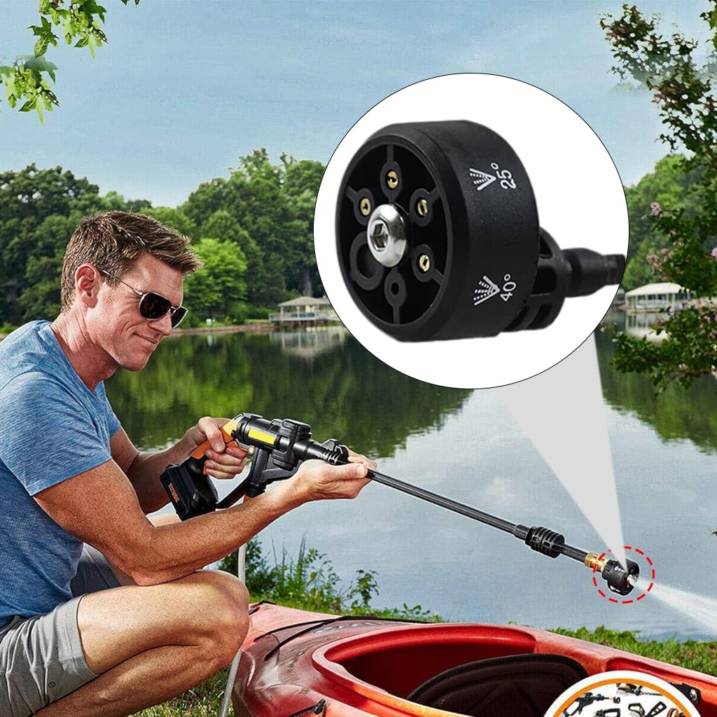 HASTHIP Car Washer Nozzle - Rotationally Adjustable Washer Nozzle - 6 Modes Multifunctional - ABS Material High-Pressure Car Washer Machine - Universal Car Washer Nozzle for Cleaners HASTHIP Car Washer Nozzle - Rotationally Adjustable Washer Nozzle - 6 Modes Multifunctional - ABS Material High-Pressure Car Washer Machine - Universal Car Washer Nozzle for Cleaners